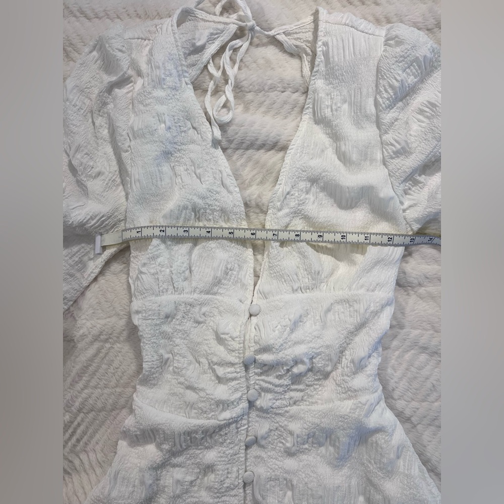 NWT Showpo Sanaa long sleeve open back mini dress in white size 6 - Picture 11 of 16